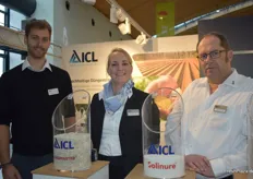 Benedikt Heß, Stephanie Preller und Christian Brüll von der ICL Group, die ein globaler Hersteller von Produkten und Spezialchemikalien auf mineralischer Basis ist.